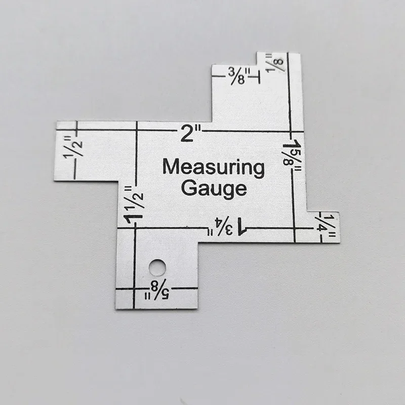 1Pc Metal Measuring Gauge Quilting Ruler Hand Sewing Templates Ruler Sewing Gauge for Patchwork Sewing Tool Accessory