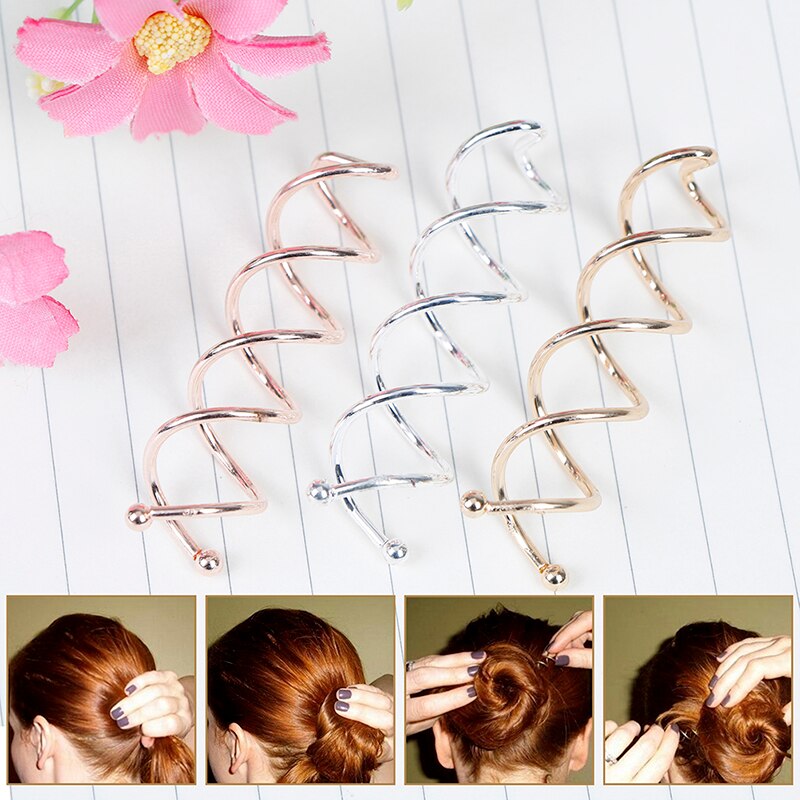 10pcs Spiral Twist Hair Pins Spin Screw Girls Hair Accessories Twist Hair Clips Hairpins Hair Pins Bun Maker Headwear Women