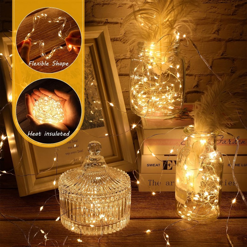 10/20/30M USB LED String Lights Copper Silver Wire Garland Light Waterproof Fairy Lights For Christmas Wedding Party Decoration
