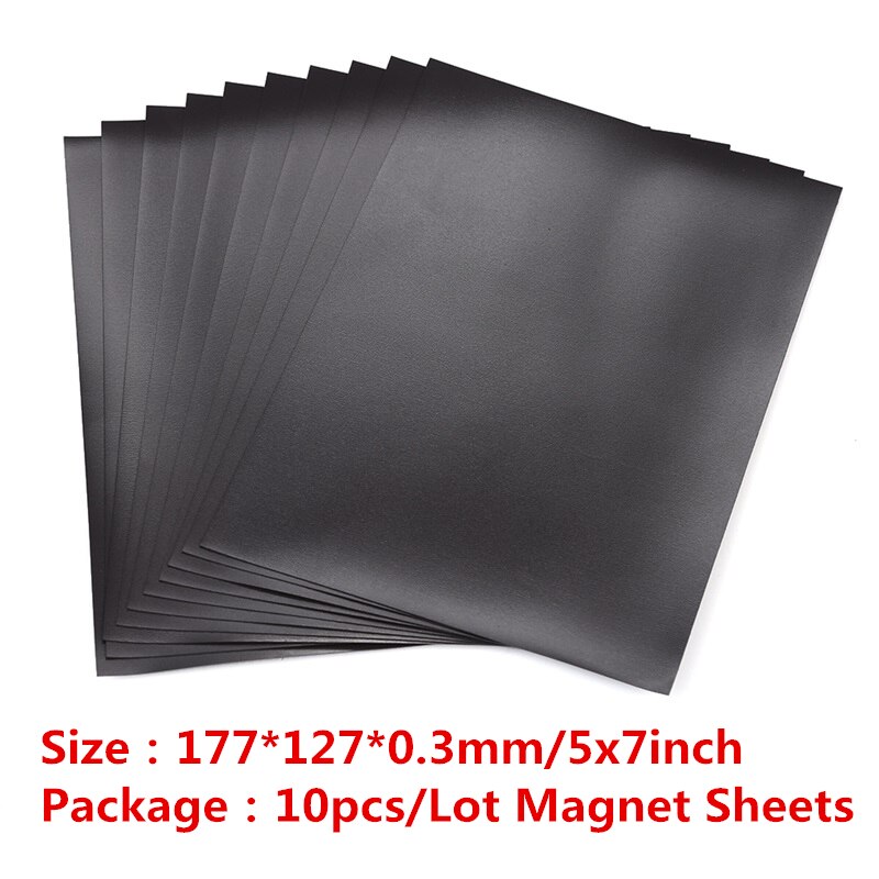 177 x 127mm gummi blødt magnetark selvklæbende klistermærke sorte magnetiske måtter til opskæring af matricer, der er nemme at indsætte: 1