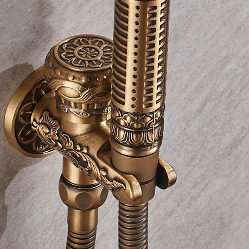 ULGKSD Bathroom Faucet Washing Machine Bidet Replacement Spout Antique Brass Wall Mounted Sprayer Nozzle