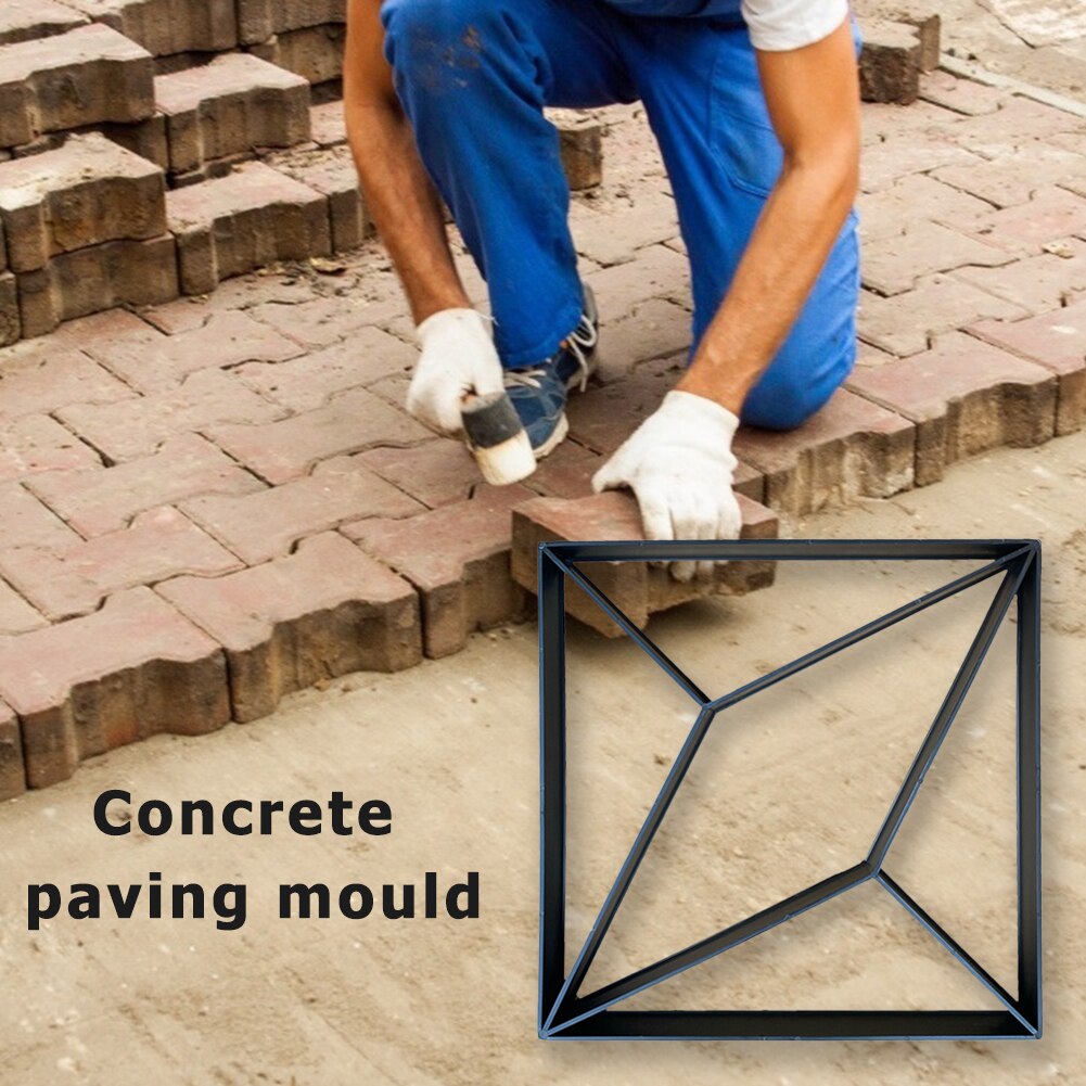 DIY Plastic Concrete Molds Lawns Path Maker Diamond-shape Route Cement Landscape Brick Molds for Garden Decoration