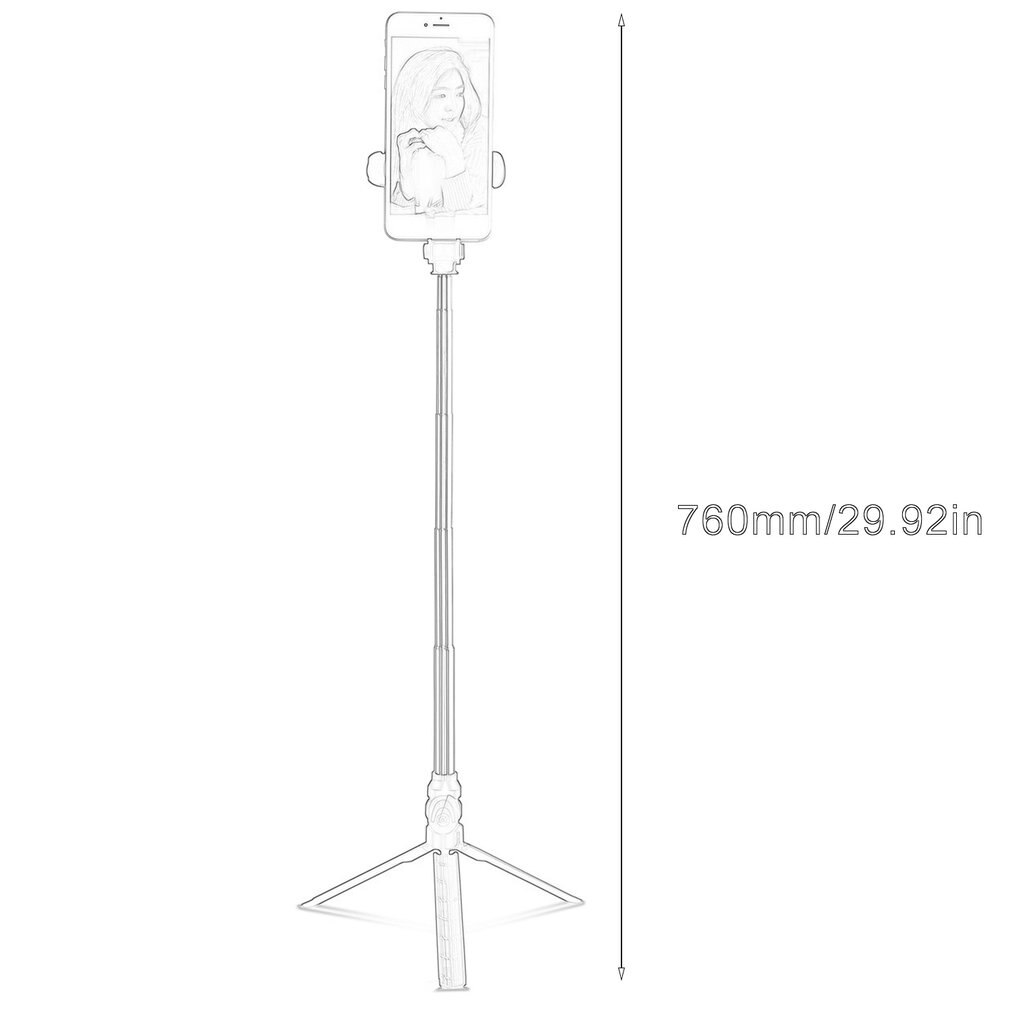 Palo Selfie trípode obturador remoto monopié extensible para Iphone 11 Pro Max/Xr/X soporte trípode estirable