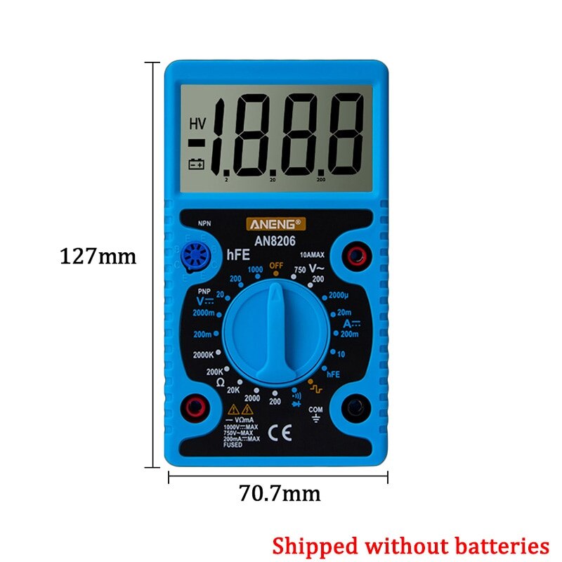 LCD Digital Handheld Multimeter Volt and Diode Freguency High-precision Large Screen Multitester Current Tester