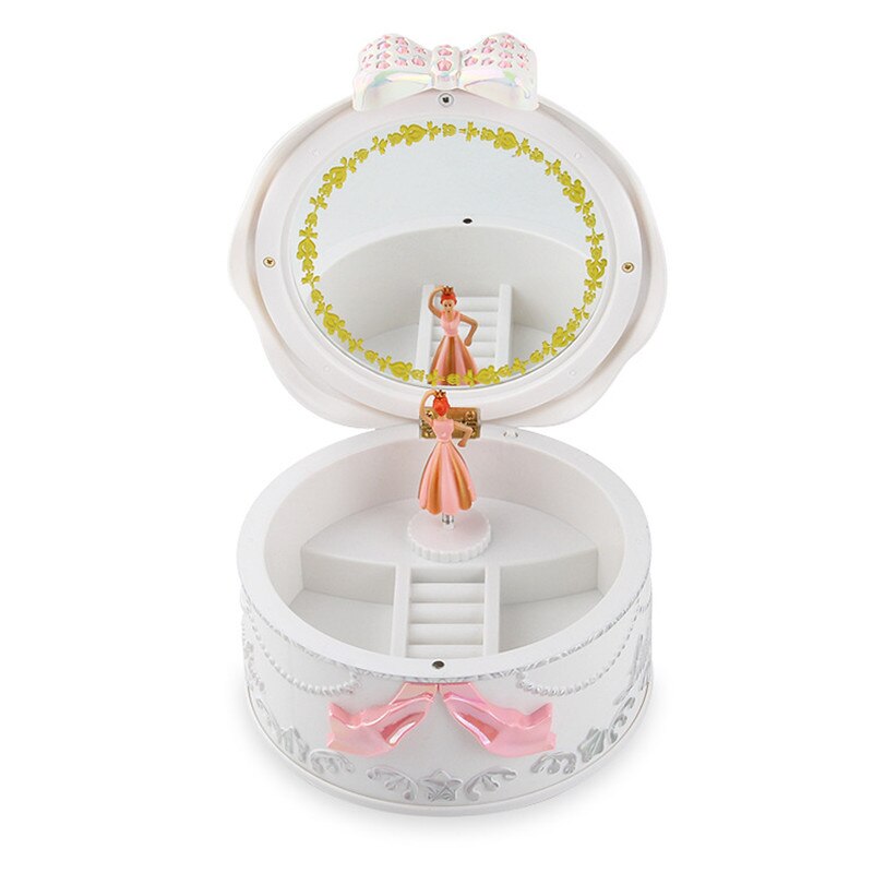 Lovely Girl Music Box Children Musical Jewellery Box Rectangle with Romantic Ballerina 76024