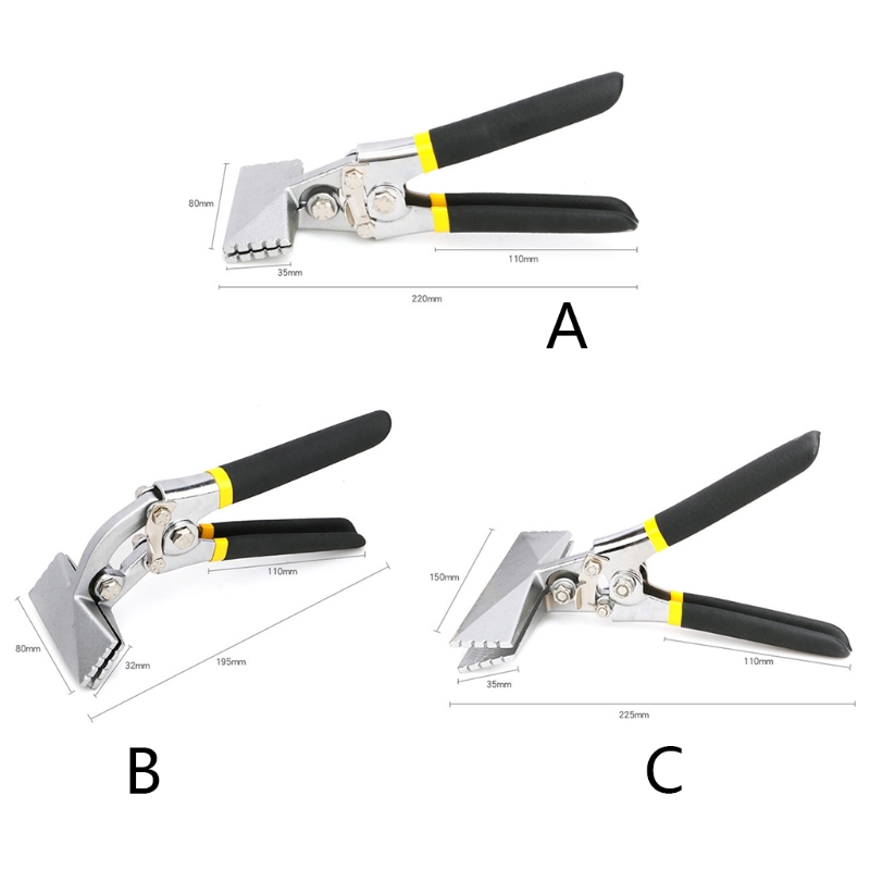 Sheet Metal Bending Pliers Hand Seamer Wide Jaw Straight 80mm/150mm Elbow 80mm
