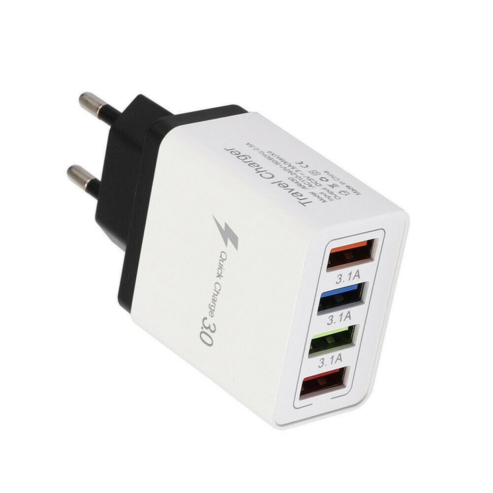 4 Häfen usb ladegerät Schnell Ladegerät 3,0 USB Ladegerät für Samsung iPhone Xiaomi mi9 Tablette Schnelle Zauberstab Ladegerät UNS EU stecker Adapter