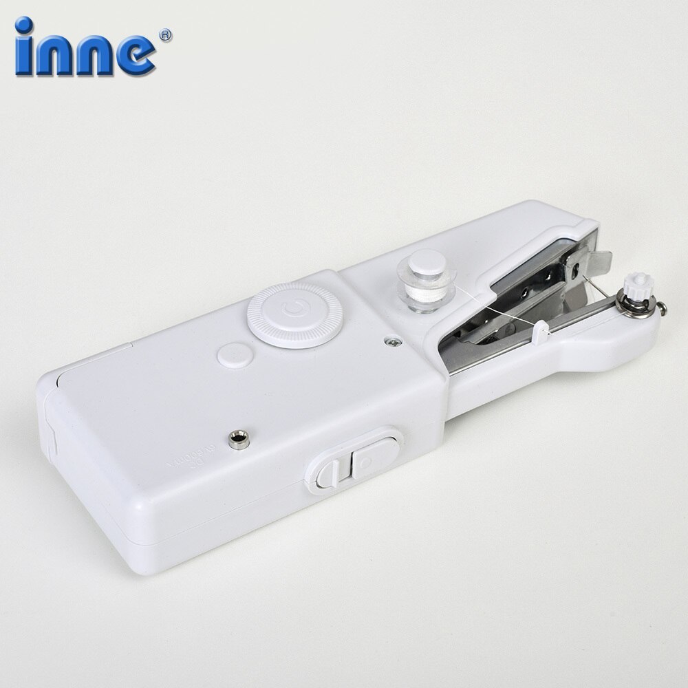 Inne Mini Draagbare Handheld Naaimachine Stitch Naaien Handwerken Cordless Kleding Stoffen Electrec Set 15