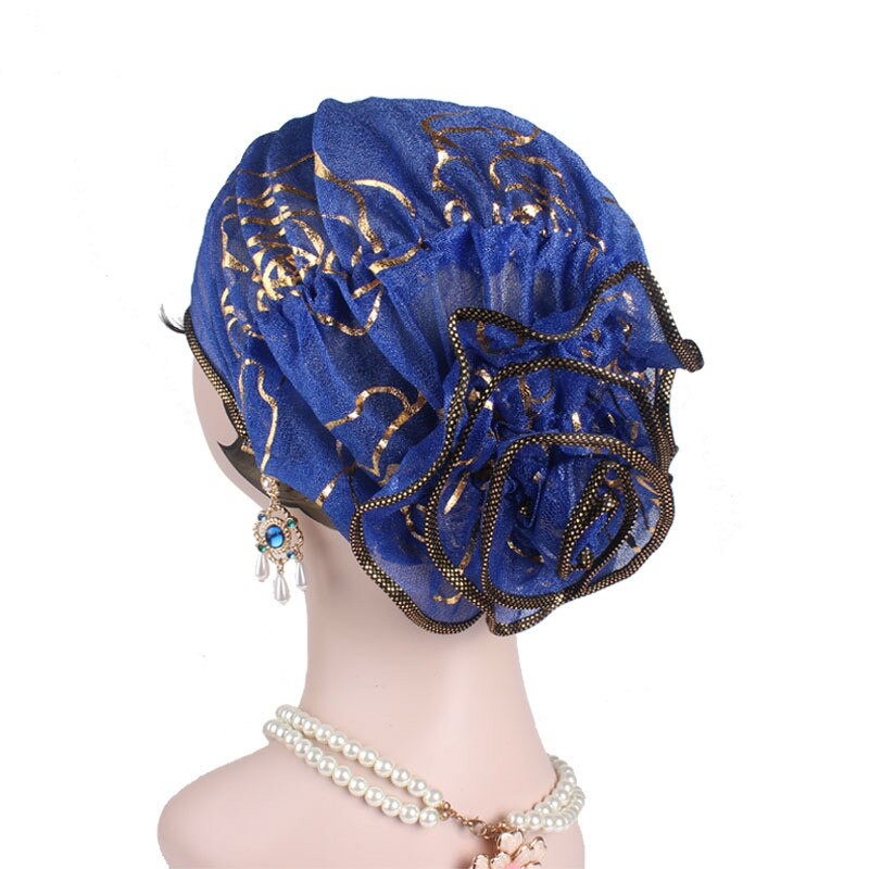 Grande fleur musulmane Hijab écharpe femmes perte de cheveux casquette Beanie Skullies Cancer chimio casquette islamique indien chapeau couverture tête écharpe Bonnet