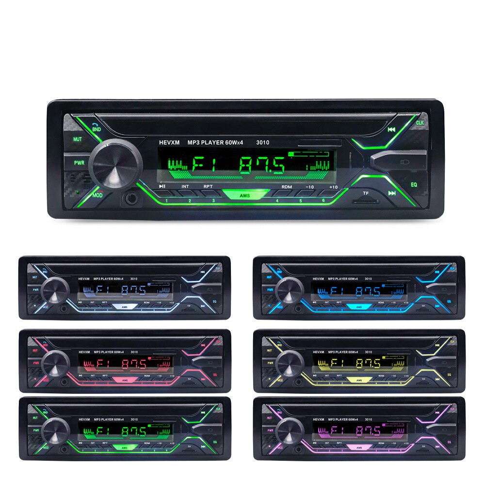 Car Electronics Car Radio Car MP3 Player Bluetooth Car Hands-free Call MP3 Car Music Radio Colorful Version 3010 Bluetooth