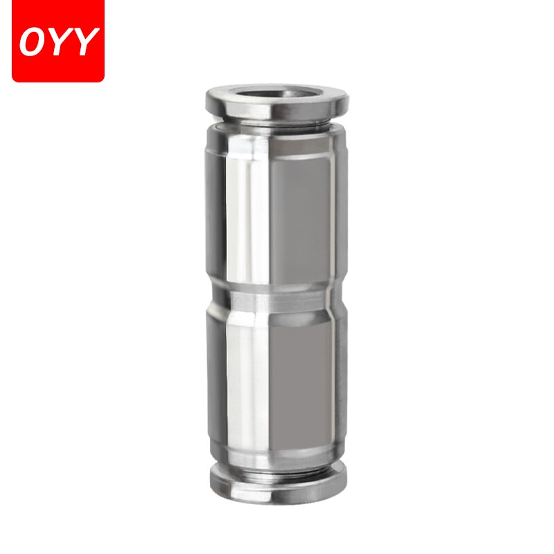 304 Stainless Steel Quick Connector Hose Straight Through High Temperature Resistance PU4/6/8/10/12/14/16 Pneumatic Fittings