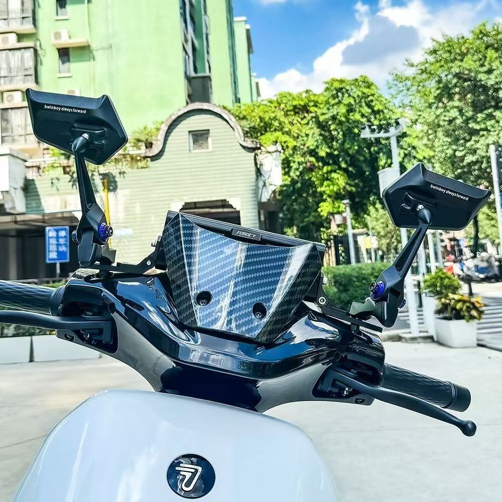 Espelho retrovisor universal para motocicleta, visão de campo grande, espelho convexo para scooter, ciclomotor, espelho retrovisor hiper nu, espelho lateral