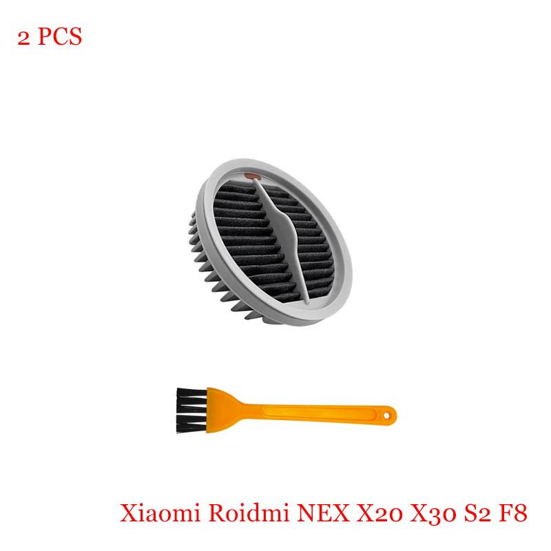Filtro HEPA lavable para Xiaomi Roidmi NEX X20 X30 S2 F8 Storm Pro, aspiradora inalámbrica de mano inteligente, piezas de filtro eficiente: Gris claro