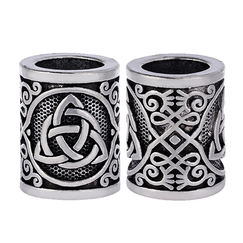 1-5 stücke Wikinger Rune Haar Bart für Haar flechten Schmuck, Der Haar Bart Handwerk Schmuck DIY Große See perle Zubehör