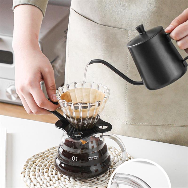 Pour Over Coffee Maker Set Coffee Carafe Pour Over Coffee Tea Kettle Stainless Steel Cof Coffee Dripper and Glass Coffee Server