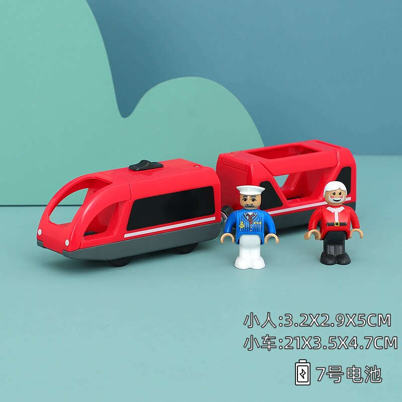 Railway Locomotive Magnetically Connected Electric Small Train Magnetic Rail Toy Compatible With Wooden Track For Kids: 11