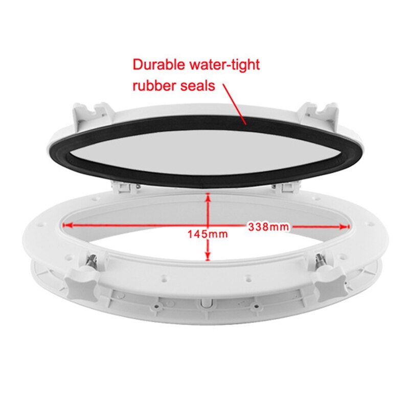Boat Yacht Oval Porthole Opening Window 16Inch Port Hole Portlight Hatch Marine