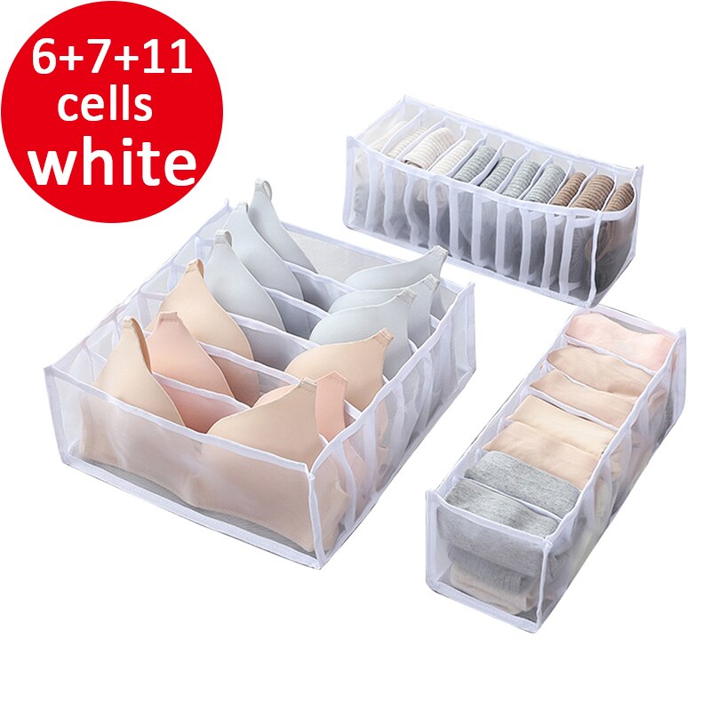 Gray Underwear Socks Storage Box Home Storage & Organization Suitable for Walk-in Closet Closet Organizer Underwear Storage Box: 8