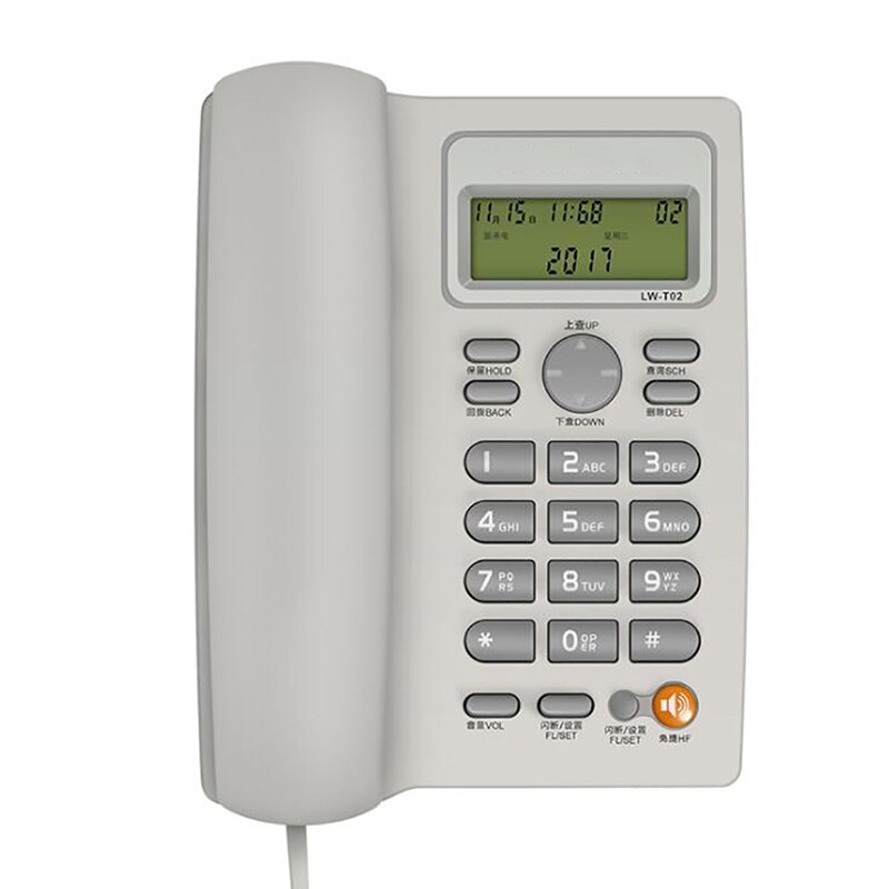 Desktop Draadgebonden Telefoon Met Caller Id, Verstelbare Lcd Helderheid, Toetsenbord Slot, muur Vaste Telefoon Voor Thuis/Hotel/Kantoor