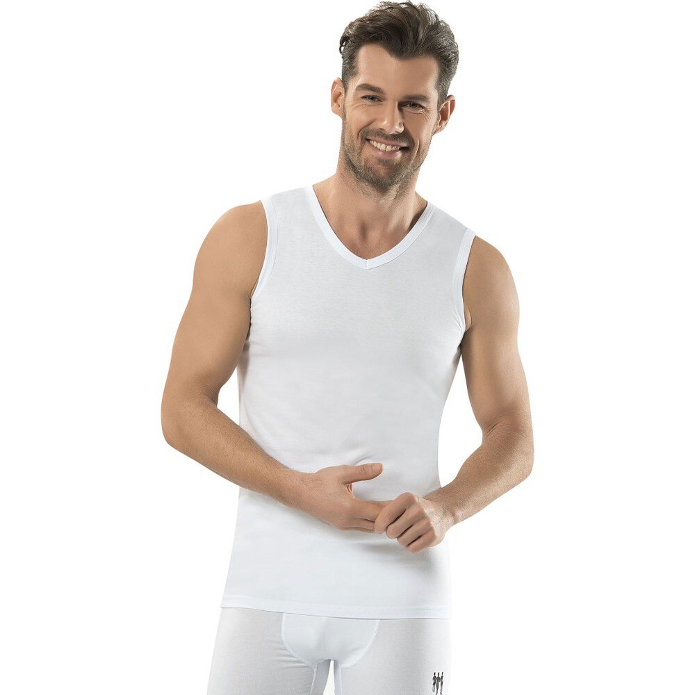 Jiber Men's V Neck Zero Sleeve Singlet - 123