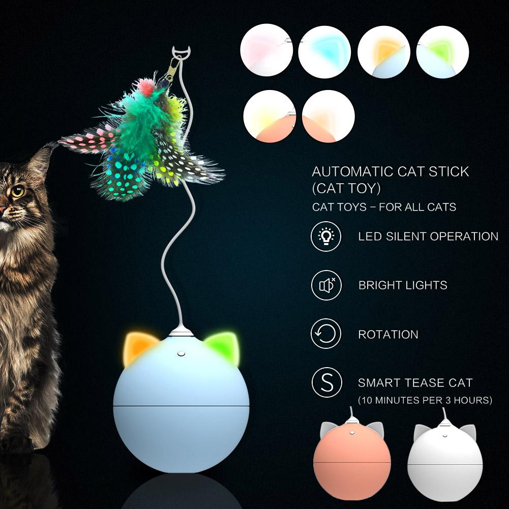 Huisdier Speelgoed Bal Robot Kat Speelgoed Interactieve Led Rolling Flash Bal Automatische Grappige Kat Speelgoed Snelle Levering