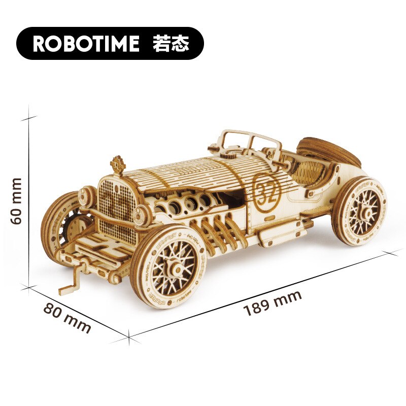 Handgemachte Holz Auto Modelle Spielzeug 3D Mechanische Modell Dampf Zug DIY Montage Holz Rätsel Bausatz Super Puzzle Spielzeug Für freundlicher: Prix Rennen Wagen