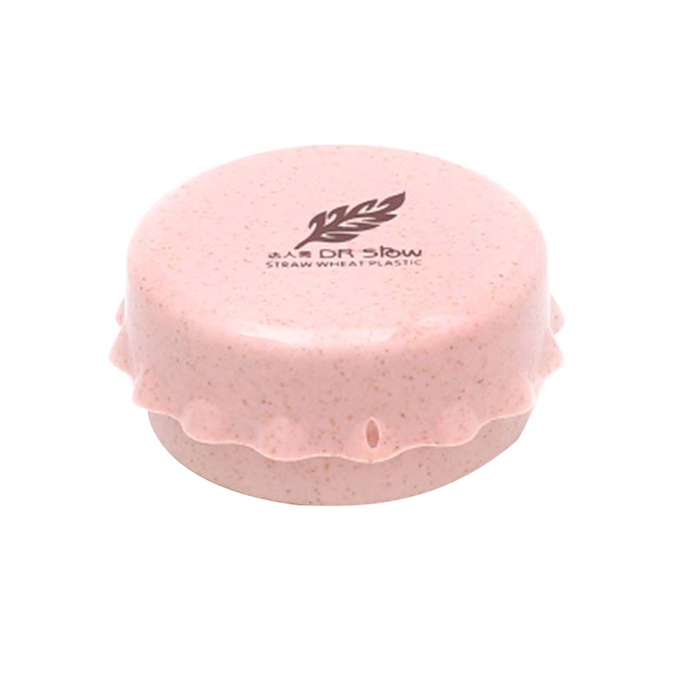 Portable Collapsible Folding Cup With Lid Straw Wheat Plastic Mug Outdoor Travel Camping Drinking Cups AUG889: pink