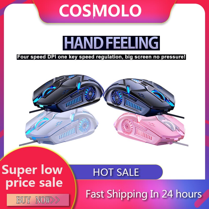 Wired Gaming Mouse 6D Colorful ED Breathing 3200 DPI Mute Mouse LED Backlight Game Gaming Mouse For PC Laptop Gamer