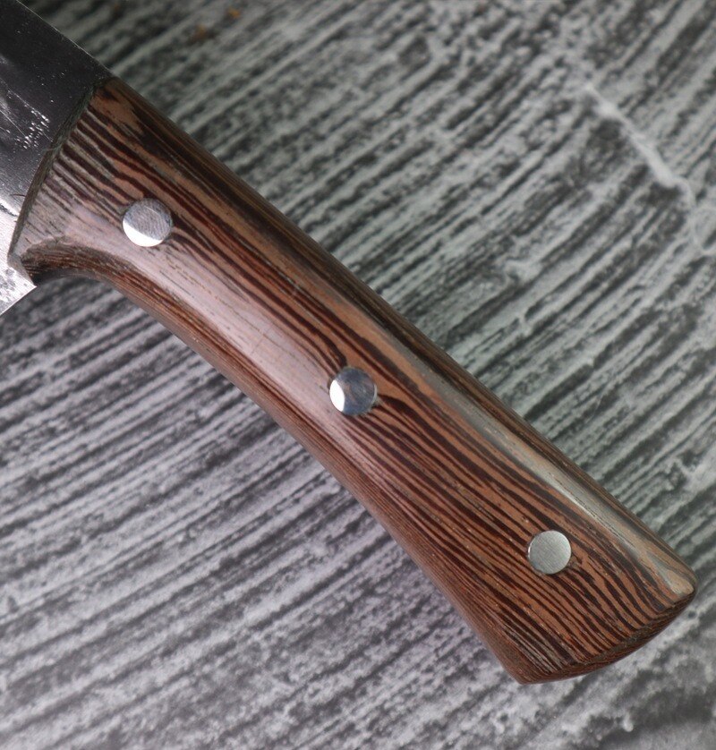 8Inch Forged Chef Knife Japanese Knife Santoku Chopping Slicing Chef Knives High Carbon Stainless Steel Meat Cleaver for Kitchen