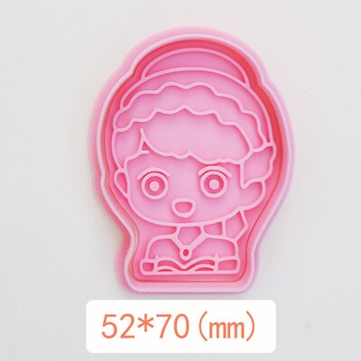 Prinses Taart Cookie Embosser Cutter Plastic Biscuit Druk Stempel Diy Cookie Mold Fondant Sugar Craft Mold Keuken Biscuit Mold: F