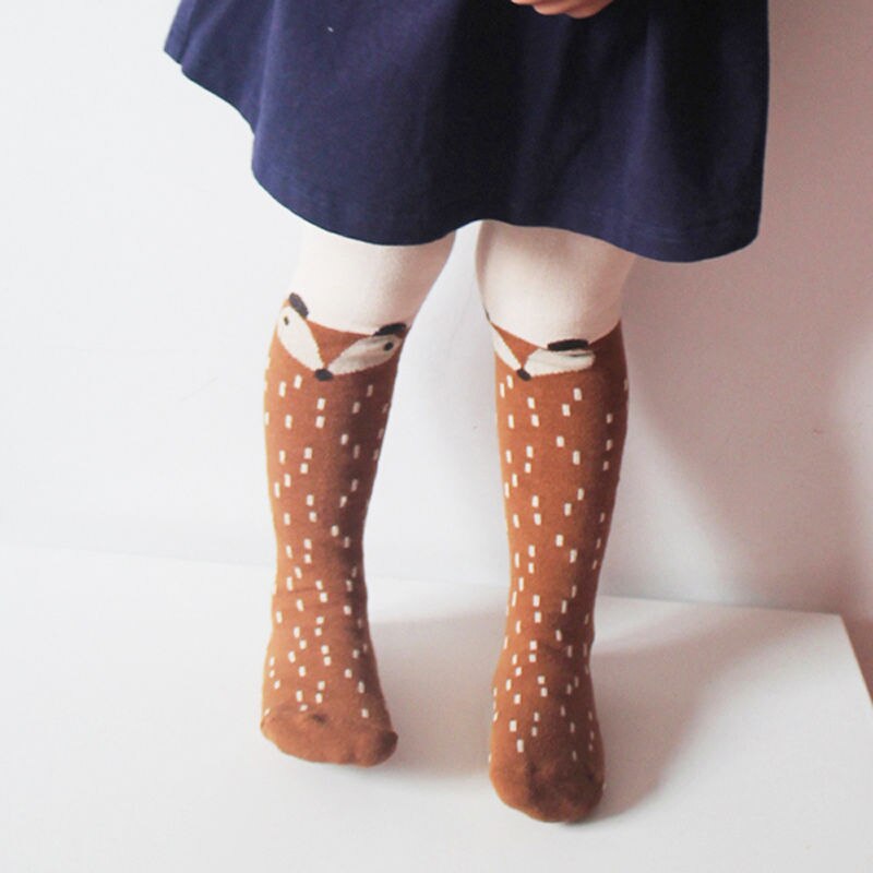 Chaussettes hautes en coton pour bébé fille, collants, chauffe-jambes, Animal d'hiver, joli accessoire, meilleur