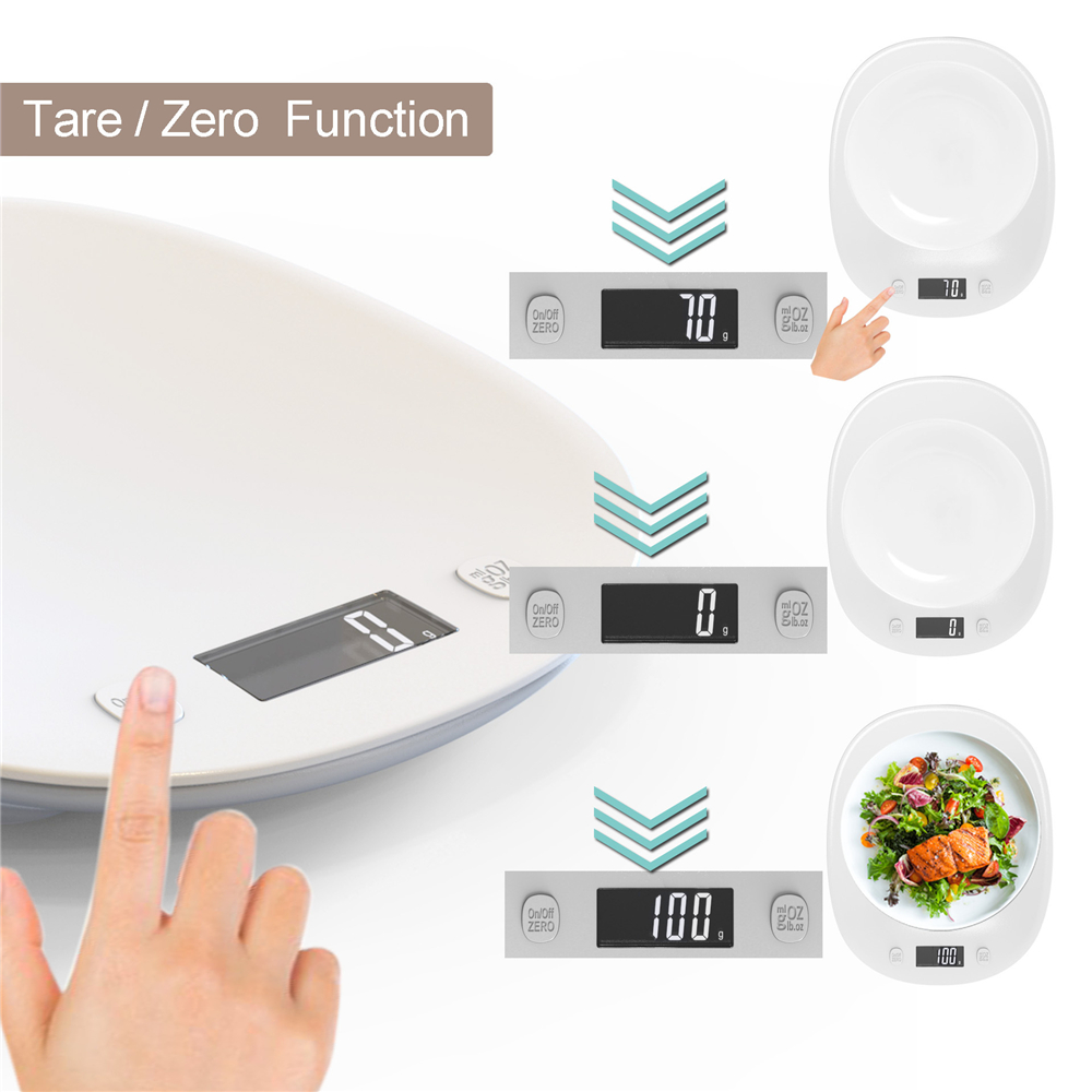 Digital Kitchen Food Scale 10kg/1g High Precision Weighing Flour Balance Electronic Cooking Baking Scales for Kitchen Accessory