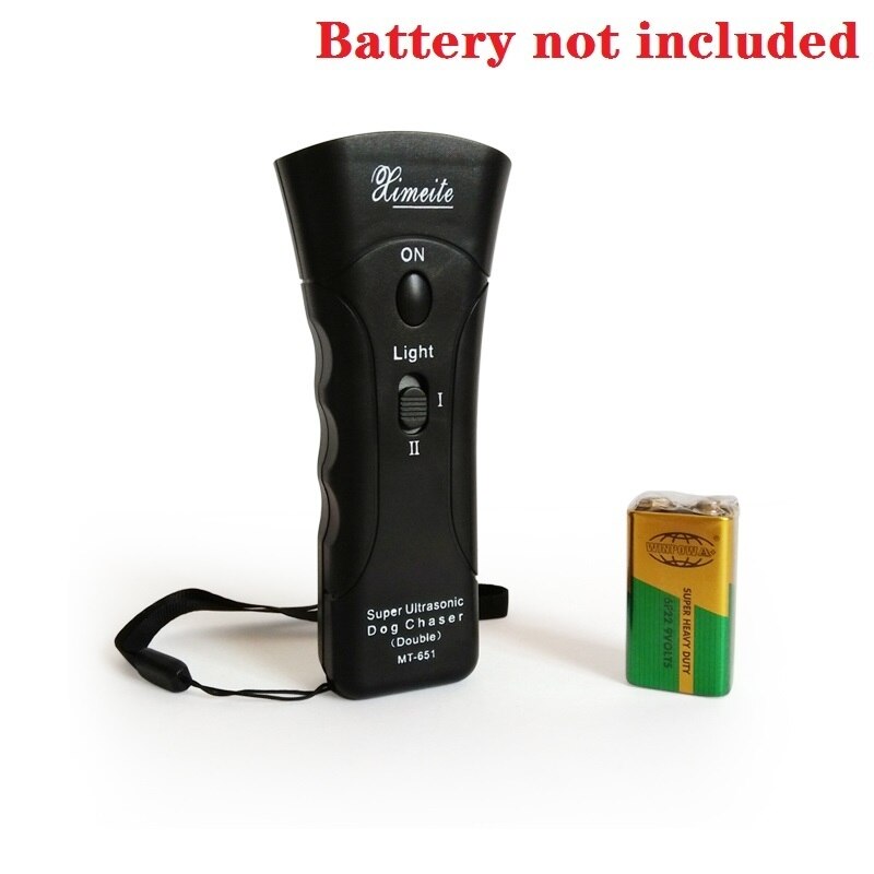 1Pc 13.5*5.7*3cm Stop Aggressive Animal Attacks Repeller Ultrasonic Dog Chaser Dog Training Device Flashlight Defense Supplies