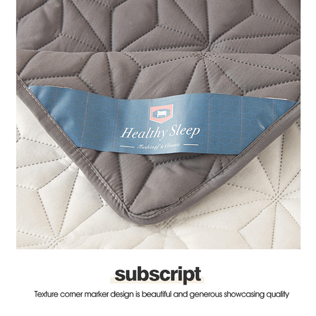 Waterdichte Matras Topper met Elastische Band Gewatteerde Protector Pad Sprei Winter Matrashoes voor Eenpersoons-/Dubbelbed 140/160