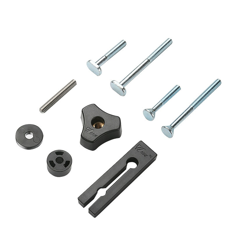 Houtbewerking T Blok M6 Moer Handvat Draai Noten Zelfsluitende T Schroef Slider T-Track Glijdende Veer Board borgring Ringen