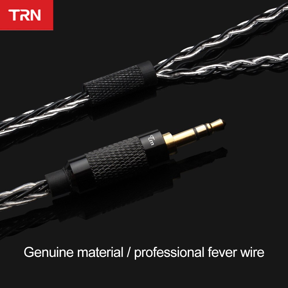 TRN 8 Core Silver Plated Cable HIFI Earphone MMCX/2Pin Connector Use For TRN V90 BA5 V10/V20/V60 V30 TRN V80 IM1 IM2 X6