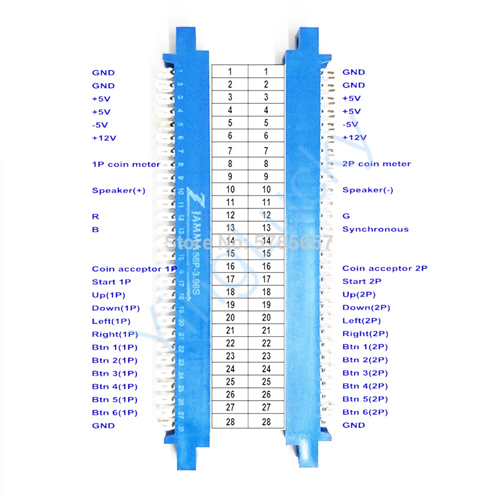 1 pcs 28-pin JAMMA wire connector Jamma harness ，for arcade game board/fighting machine/arcade dedicated/black and blue optional