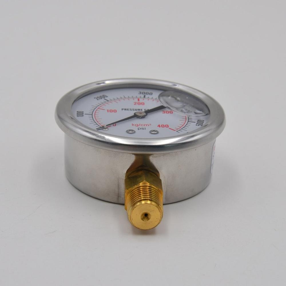 Oil Pressure Gauge 0-5000psi American Gauge Thread Hydraulic Liquid Filling Pressure Gauge Metallurgy Power Petroleum