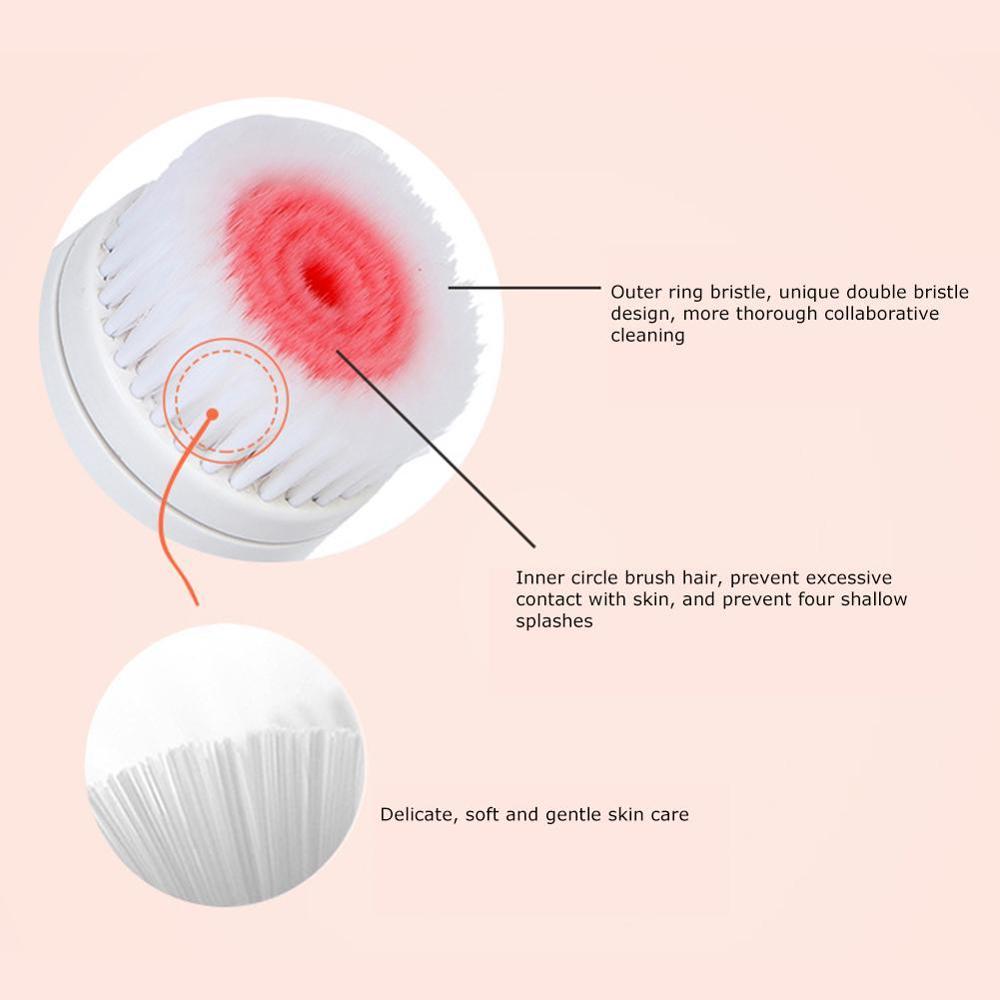 Kit de brosses nettoyantes Sonic Nu pour le visage, système de brosses rotatives, nettoyage Galvanica des points noirs pour la peau et Spa, élimination en profondeur, G0H1