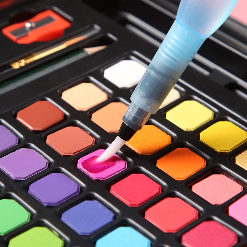 36,48-color Solid Watercolor Paint Tin Box Set for Beginners Art Supplies Gouache Paint