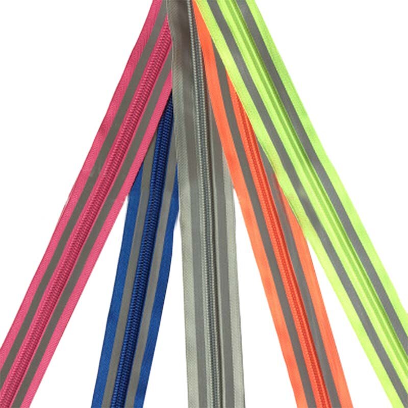 3 #20 Yards Reflecterende Rits Plastic Nylon Voor Naaien Zip Broek Kledingstuk Naaien Handwerk Diy Accessoires