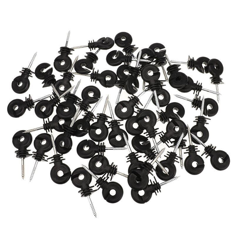 50Pcs Elektrische Hek Offset Ring Isolator Voor Hout Post Hekwerk Schroef In Berichten Draad Veilig Landbouw Tuin Accessoires