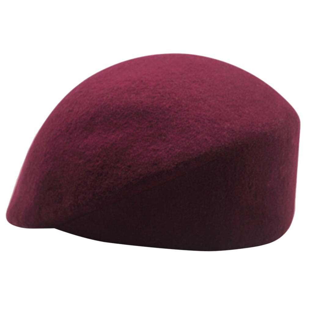 Womail vinter baret lokk vinter varm ull kvinner baret fransk kunstner retro lue lue ski lokk fast hattemaker  #4z: Vin