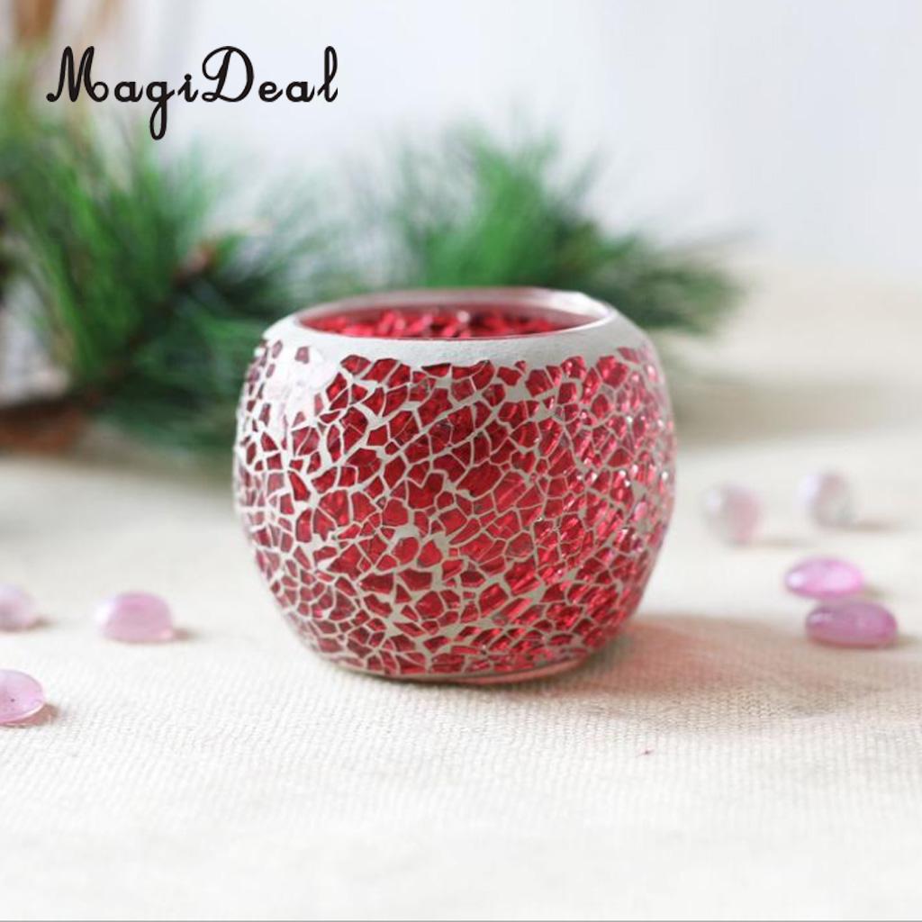 MagiDeal sortiert Marokkanischen Mosaik Glas Votiv Kerzenhalter Tee Licht Leuchter Kerzenhalter Heimat Dekor Tabletop Mittelpunkt: 08