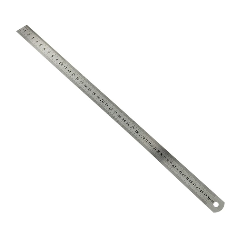Stainless Steel 1Pcs Metric Steel Ruler Double-sided Scale Metric Ruler Tool Measuring Range Layout 15-100 CM: width 50cm