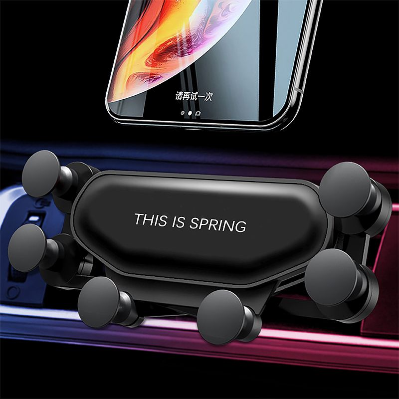 Support gravité poignée de serrage voiture évent téléphone support à main antidérapant poignée automatique nouvellement amélioré support pour téléphone Mobile GPS support