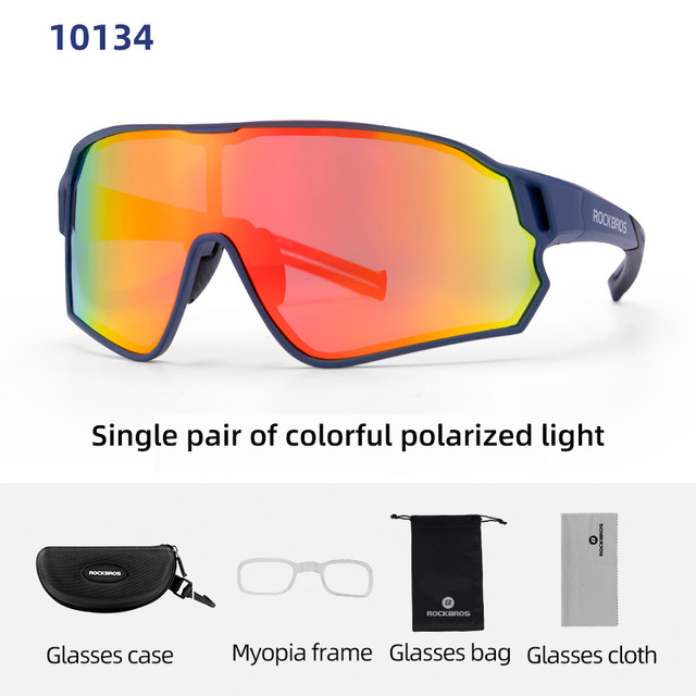 ROCKBROS Polarized Cycling Glasses Clear Bike Glasses Eyewear UV400 Outdoor Sport Sunglasses Men Women Cycling Sunglasses: Champagne