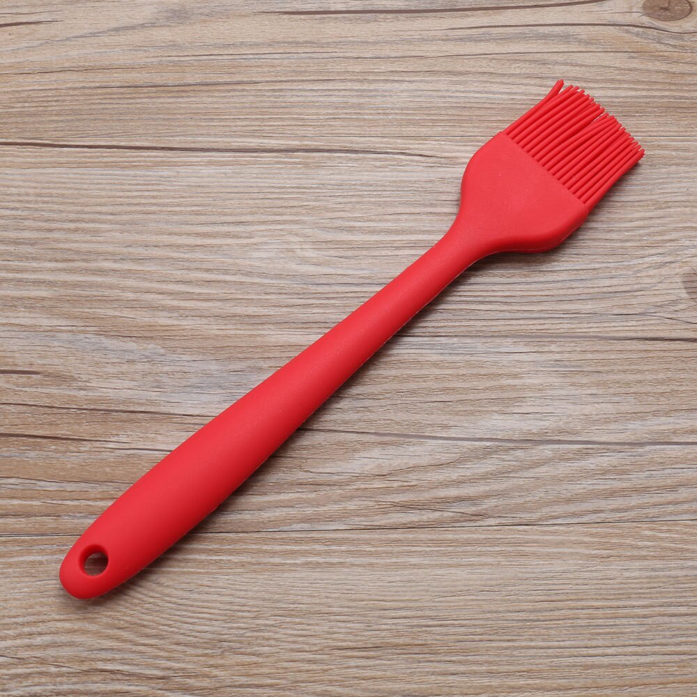 Small Silicone Pastry Brush Baking BBQ Basting Brush Baking Oil Brush Clear Handle Kitchen Cooking Baking Basting Tools: Red