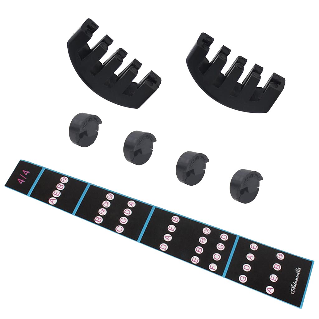 7pcs Rubber Violin Practice Mute Set Claw Mute And Round Mute Note Sticker