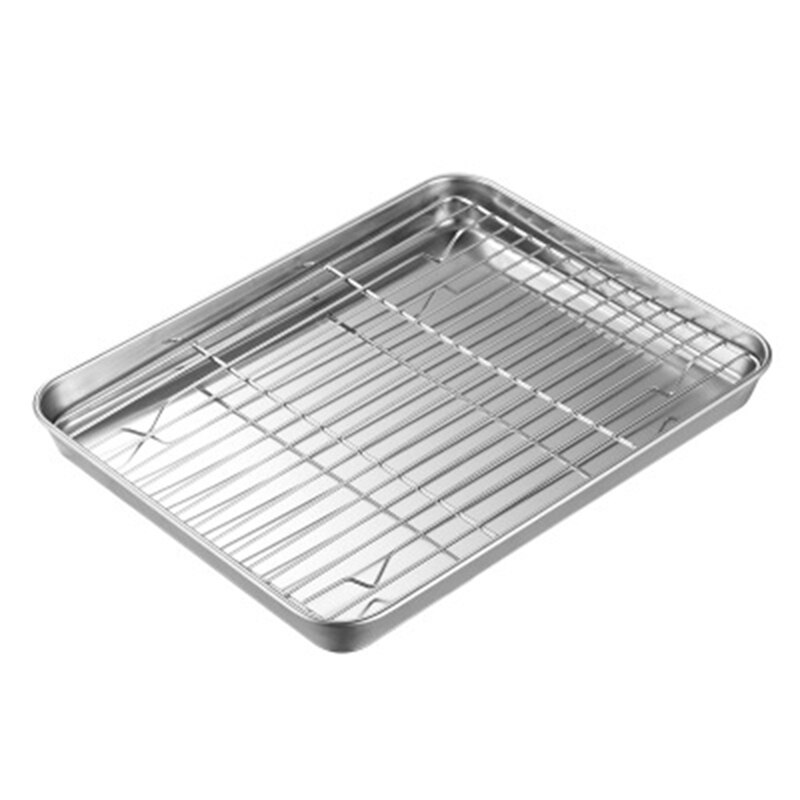 Toaster Oven Tray and Rack Set, with Cooling Rack,Dishwasher Safe: Default Title